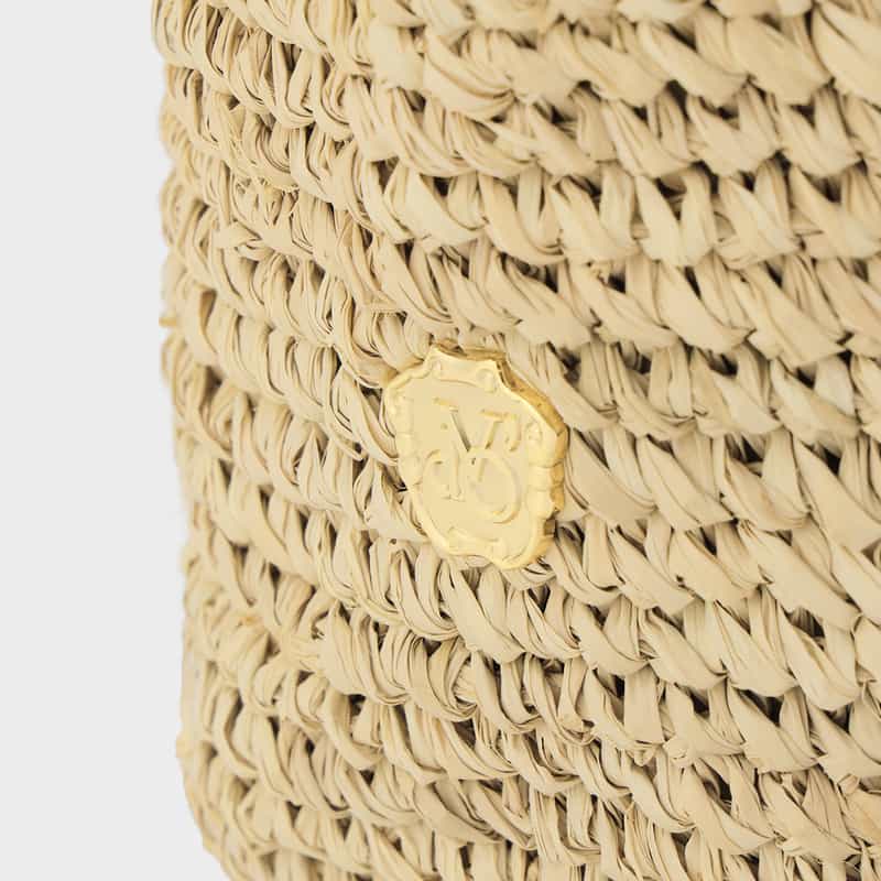 VIOLAD’ORO VIOLAD’ORO ＜ヴィオラドーロ＞ ラフィア素材 ワンハンドルショルダーバッグ BEIGE