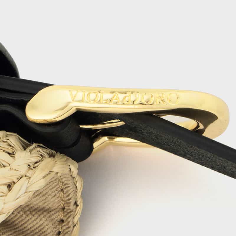 VIOLAD’ORO VIOLAD’ORO ＜ヴィオラドーロ＞ ラフィア素材 ワンハンドルショルダーバッグ BEIGE