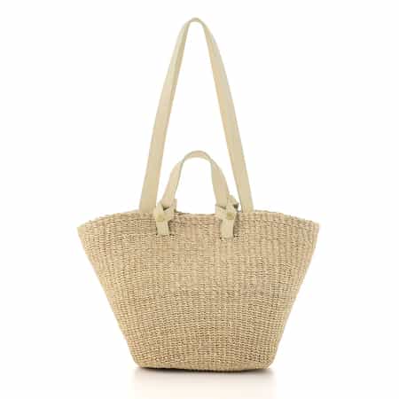 VIOLAD’ORO ＜ヴィオラドーロ＞ アバカ素材 2ハンドルトートバッグ