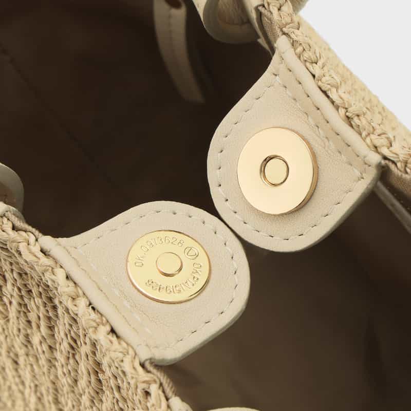 VIOLAD’ORO VIOLAD’ORO ＜ヴィオラドーロ＞ アバカ素材 2ハンドルトートバッグ WHITE