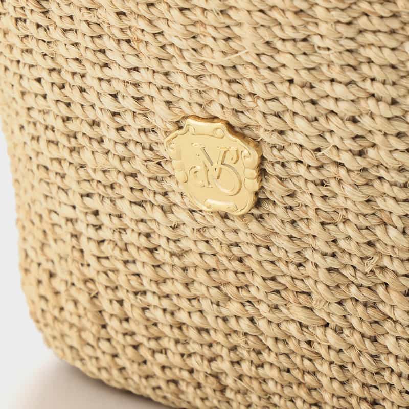 VIOLAD’ORO VIOLAD’ORO ＜ヴィオラドーロ＞ アバカ素材 2ハンドルトートバッグ WHITE