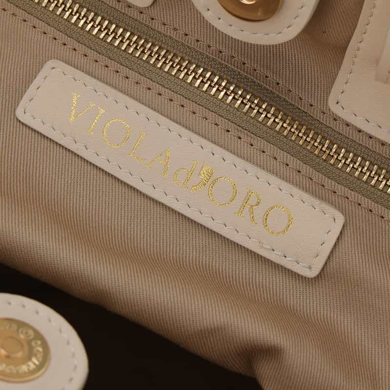VIOLAD’ORO VIOLAD’ORO ＜ヴィオラドーロ＞ アバカ素材 2ハンドルトートバッグ WHITE