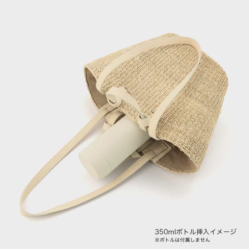 VIOLAD’ORO VIOLAD’ORO ＜ヴィオラドーロ＞ アバカ素材 2ハンドルトートバッグ WHITE