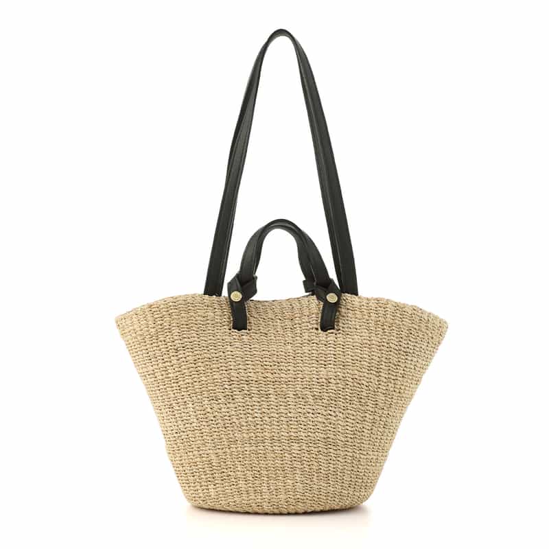 VIOLAD’ORO ＜ヴィオラドーロ＞ アバカ素材 2ハンドルトートバッグ