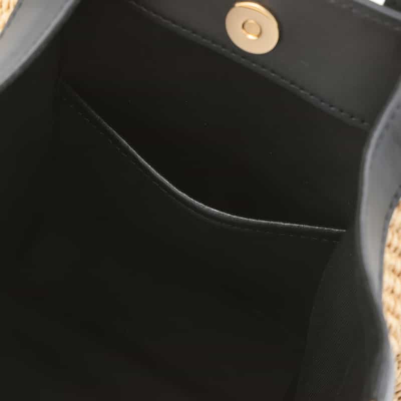 VIOLAD’ORO VIOLAD’ORO ＜ヴィオラドーロ＞ 異素材コンビネーションハンドバッグ BEIGE