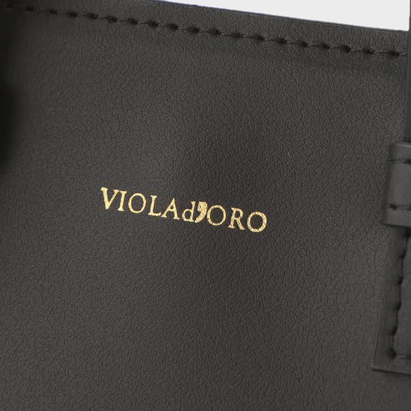 VIOLAD’ORO VIOLAD’ORO ＜ヴィオラドーロ＞ 異素材コンビネーションハンドバッグ BEIGE