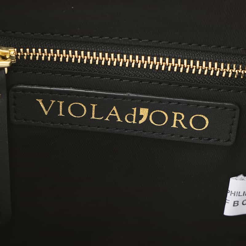 VIOLAD’ORO VIOLAD’ORO ＜ヴィオラドーロ＞ 異素材コンビネーションハンドバッグ BEIGE