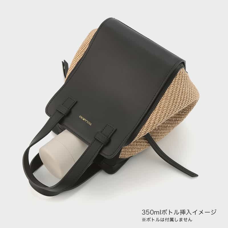 VIOLAD’ORO VIOLAD’ORO ＜ヴィオラドーロ＞ 異素材コンビネーションハンドバッグ BEIGE