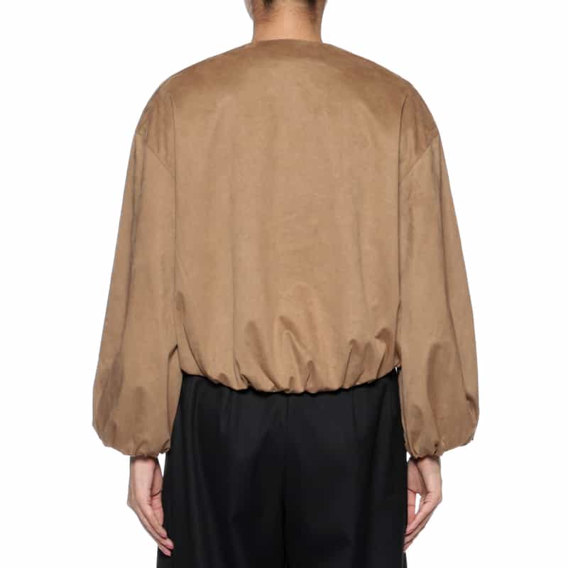 BARNEYS NEW YORK フェイクスエード素材 ジップアップブルゾン CAMEL