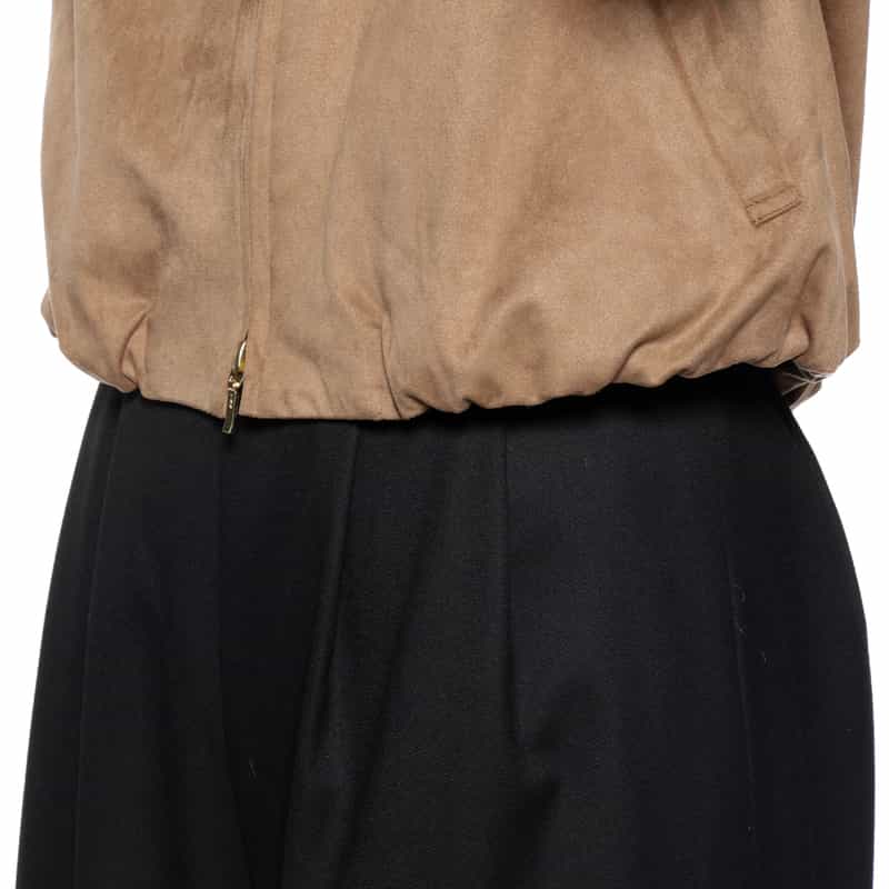 BARNEYS NEW YORK フェイクスエード素材 ジップアップブルゾン CAMEL