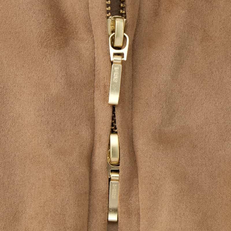 BARNEYS NEW YORK フェイクスエード素材 ジップアップブルゾン CAMEL