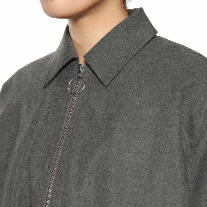 BARNEYS NEW YORK セットアップ ツイル素材 タックブルゾン GRAY