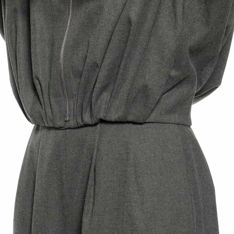 BARNEYS NEW YORK セットアップ ツイル素材 タックブルゾン GRAY