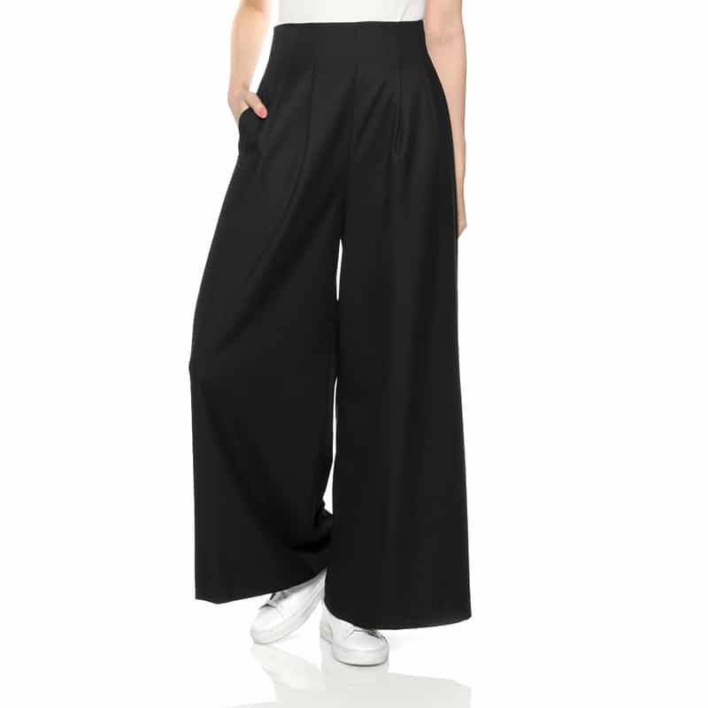 BARNEYS NEW YORK セットアップ ツイル素材  タックパンツ BLACK