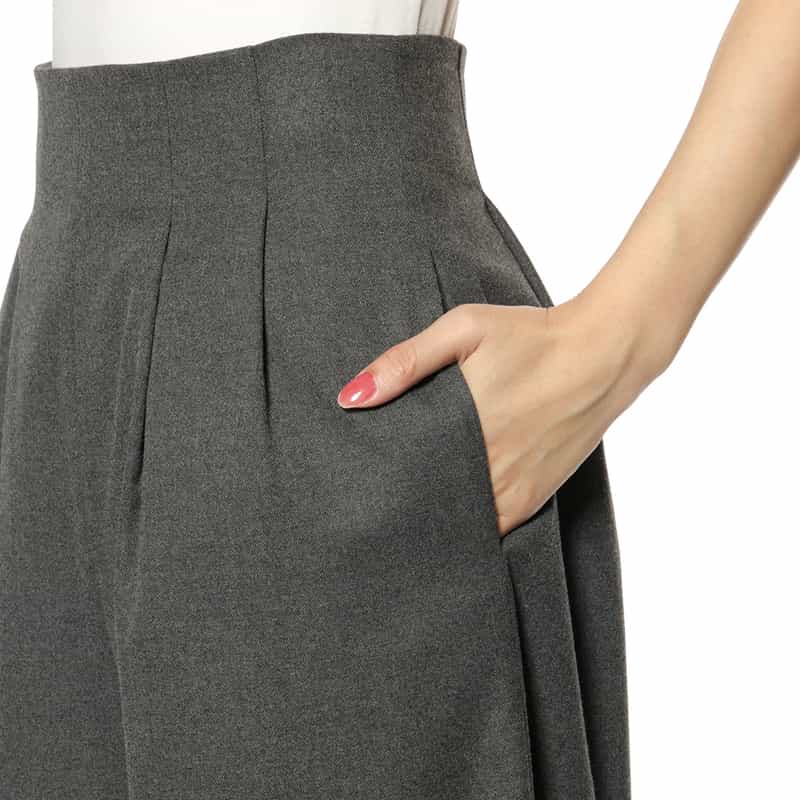 BARNEYS NEW YORK セットアップ ツイル素材  タックパンツ GRAY