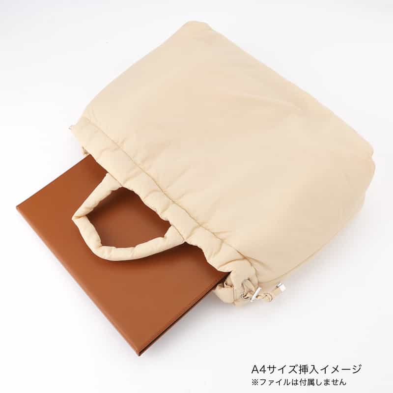BARNEYS NEW YORK 2WAYナイロントートバッグ BEIGE