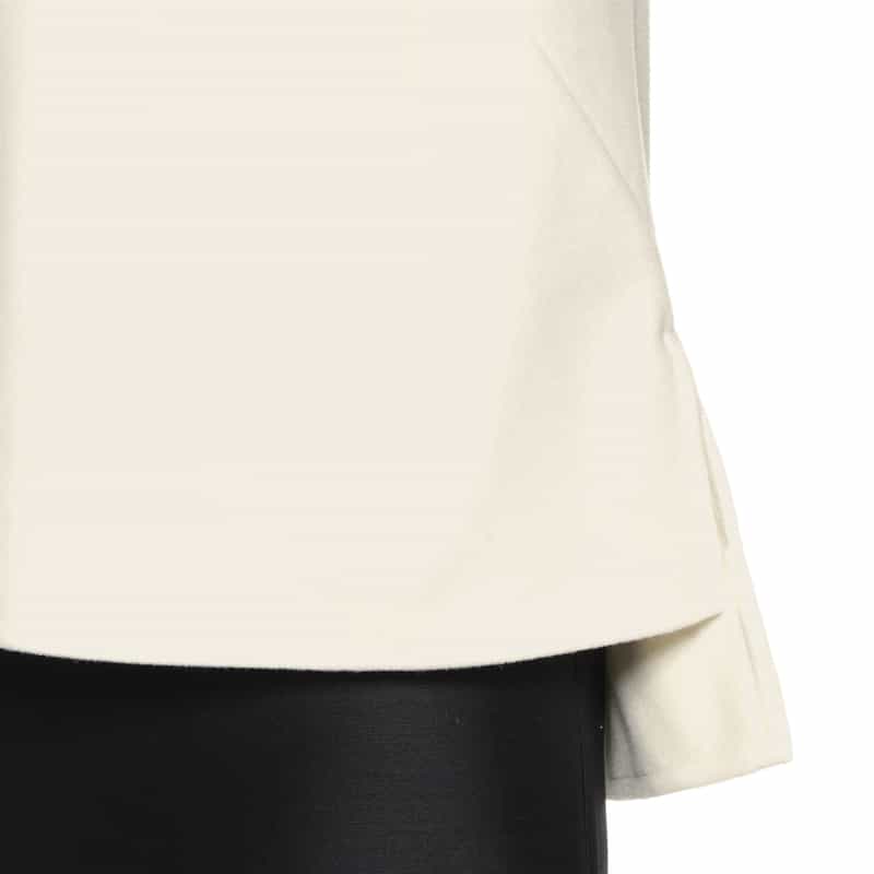 BARNEYS NEW YORK セットアップ ジャージー素材Vネックノースリーブプルオーバー WHITE