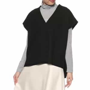 セットアップ ジャージー素材Vネックノースリーブプルオーバー