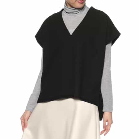 セットアップ ジャージー素材Vネックノースリーブプルオーバー