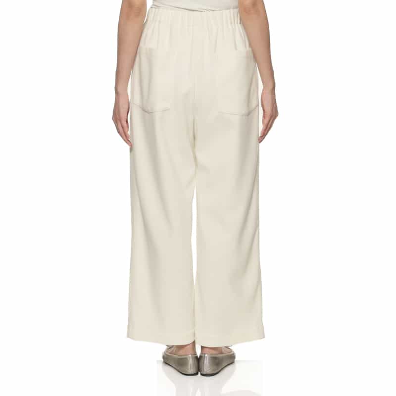 BARNEYS NEW YORK セットアップ ジャージー素材ワイドパンツ WHITE