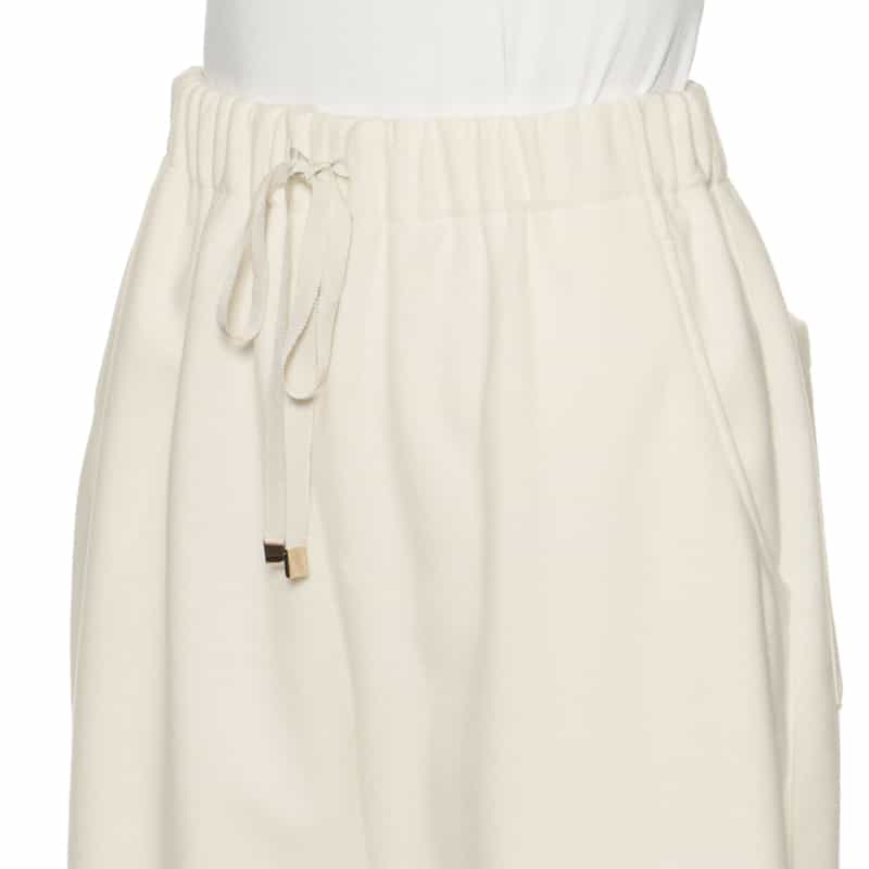 BARNEYS NEW YORK セットアップ ジャージー素材ワイドパンツ WHITE