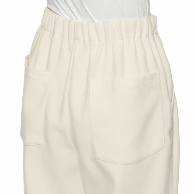 BARNEYS NEW YORK セットアップ ジャージー素材ワイドパンツ WHITE