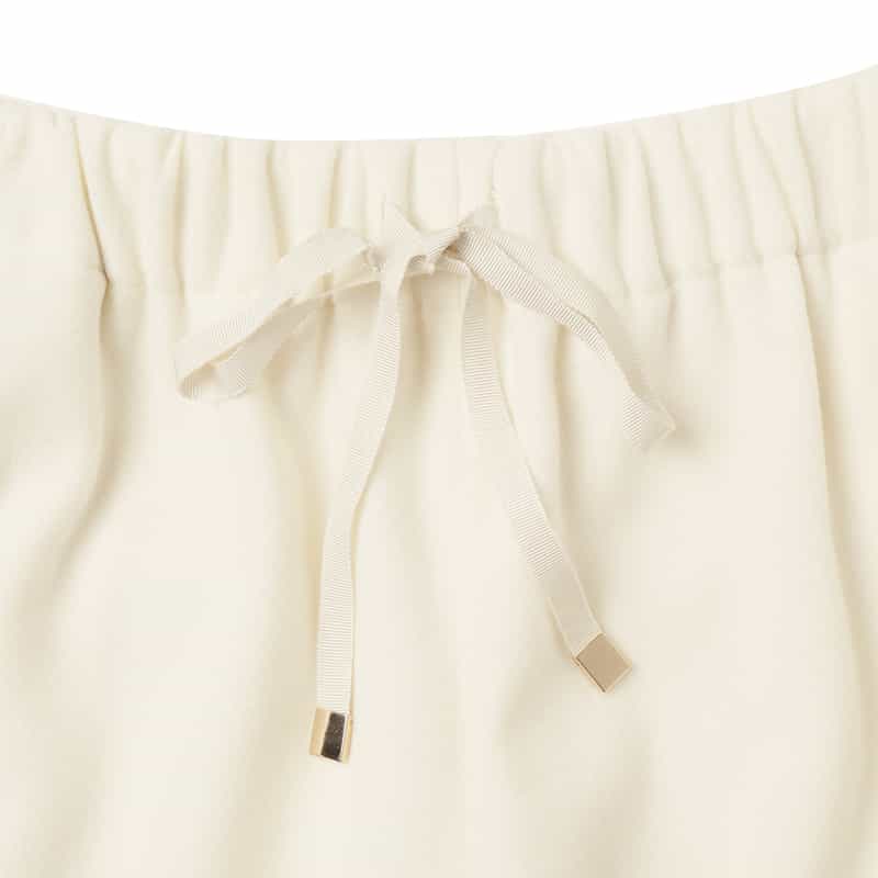 BARNEYS NEW YORK セットアップ ジャージー素材ワイドパンツ WHITE