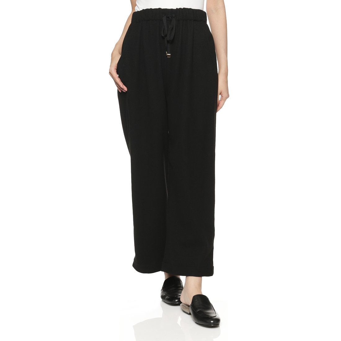 セットアップ ジャージー素材ワイドパンツ