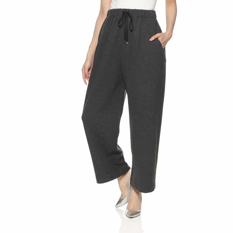 BARNEYS NEW YORK セットアップ ジャージー素材ワイドパンツ GRAY