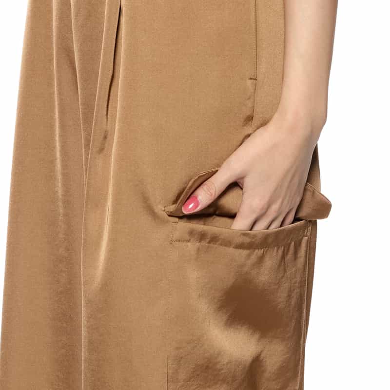 BARNEYS NEW YORK ウォッシャブル ドローストリング カーゴパンツ CAMEL