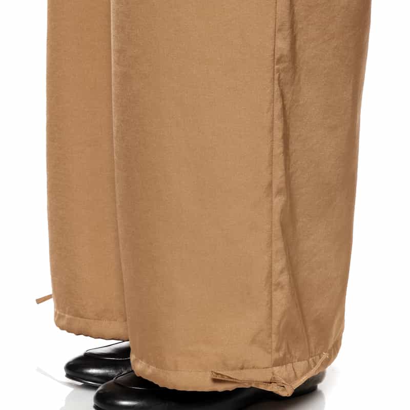 BARNEYS NEW YORK ウォッシャブル ドローストリング カーゴパンツ CAMEL