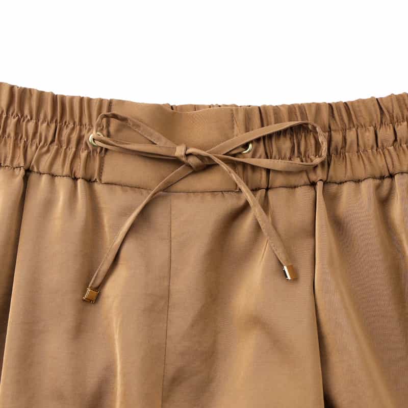 BARNEYS NEW YORK ウォッシャブル ドローストリング カーゴパンツ CAMEL