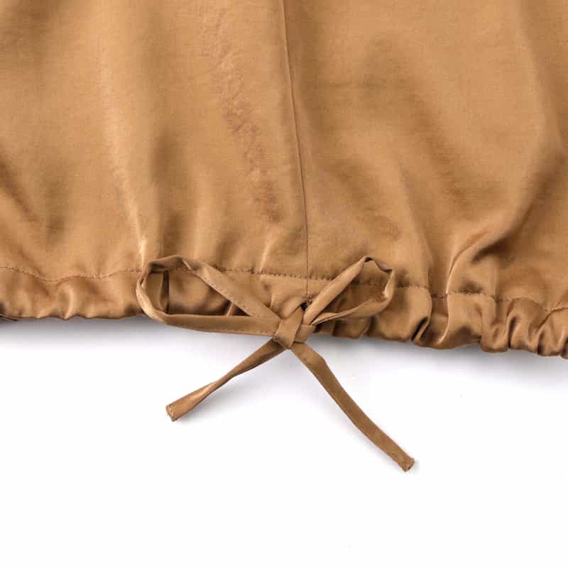 BARNEYS NEW YORK ウォッシャブル ドローストリング カーゴパンツ CAMEL