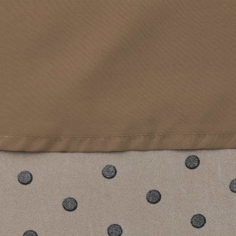 BARNEYS NEW YORK ウォッシャブル 異素材コンビネーションドット柄ドレス BROWN