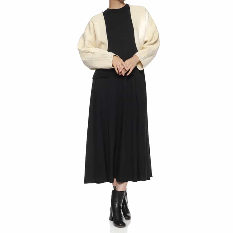 BARNEYS NEW YORK ウォッシャブル ジャカードニットボレロ IVORY