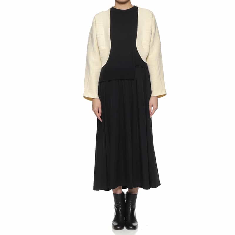 BARNEYS NEW YORK ウォッシャブル ジャカードニットボレロ IVORY