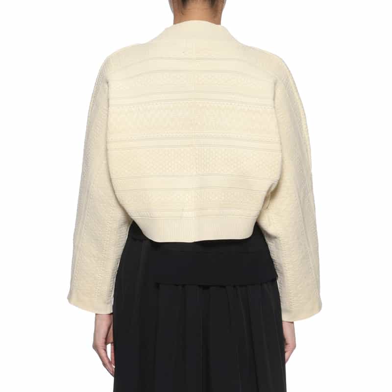 BARNEYS NEW YORK ウォッシャブル ジャカードニットボレロ IVORY