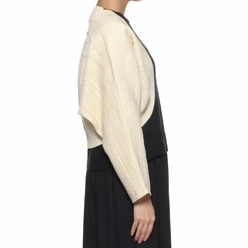 BARNEYS NEW YORK ウォッシャブル ジャカードニットボレロ IVORY