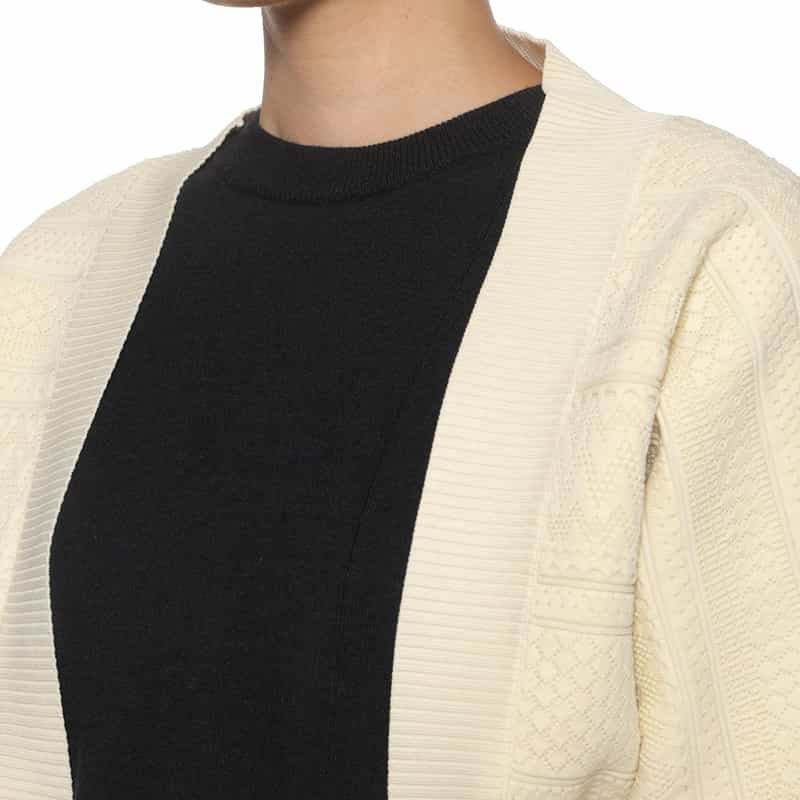 BARNEYS NEW YORK ウォッシャブル ジャカードニットボレロ IVORY