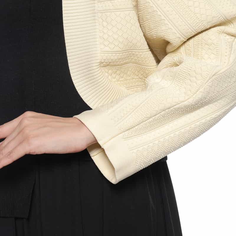 BARNEYS NEW YORK ウォッシャブル ジャカードニットボレロ IVORY