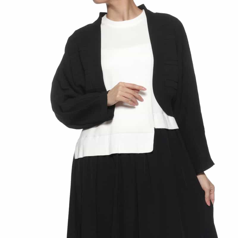 ウォッシャブル ジャカードニットボレロ