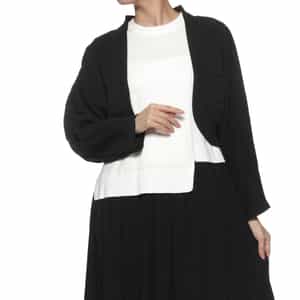 ウォッシャブル ジャカードニットボレロ