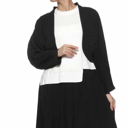 ウォッシャブル ジャカードニットボレロ