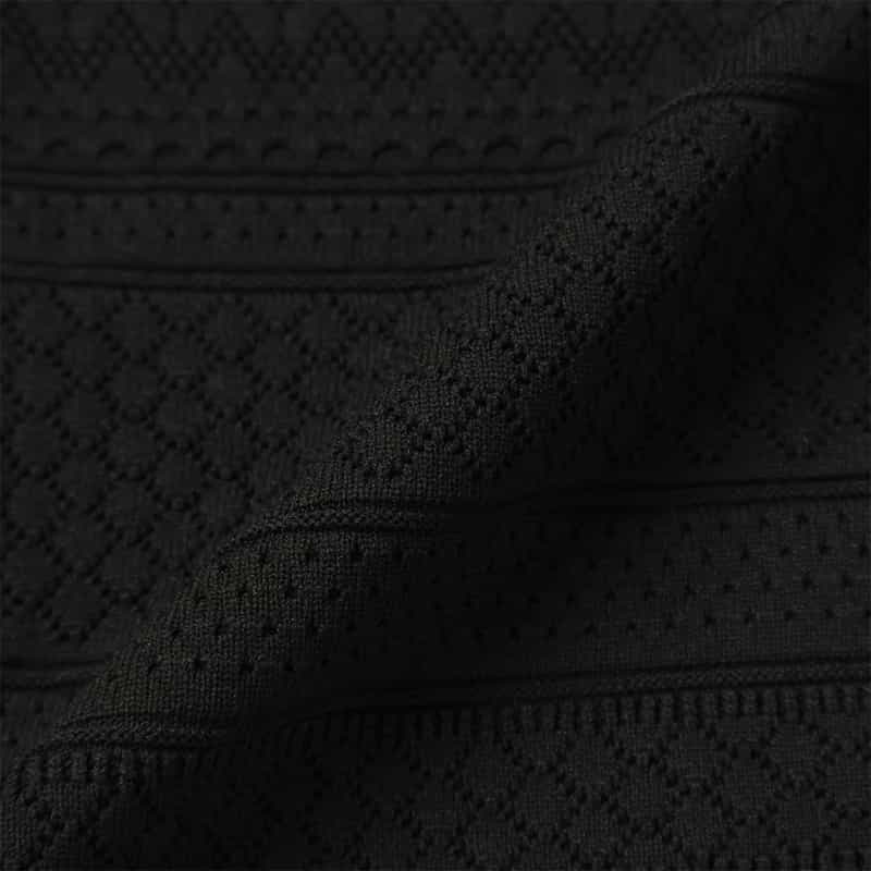 BARNEYS NEW YORK ウォッシャブル ジャカードニットボレロ BLACK