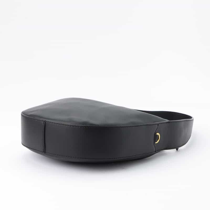 BARNEYS NEW YORK レザーショルダーバッグ BLACK