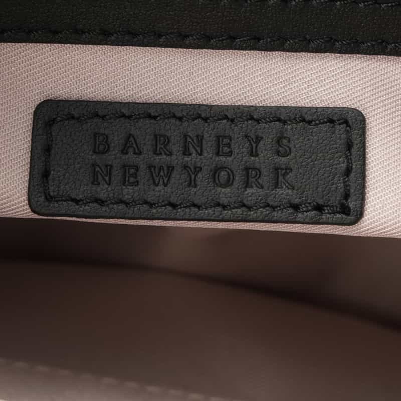 BARNEYS NEW YORK レザーショルダーバッグ BLACK