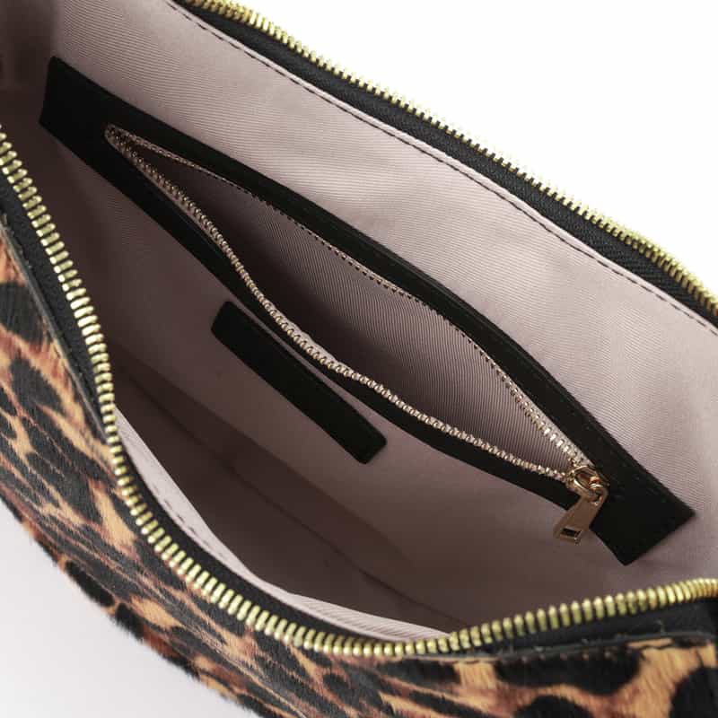 BARNEYS NEW YORK レオパード柄ショルダーバッグ BEIGE