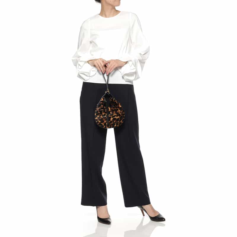 BARNEYS NEW YORK レオパード柄ショルダーバッグ BEIGE