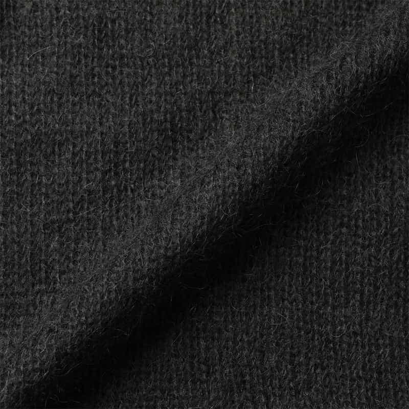 BARNEYS NEW YORK ウォッシャブル シャーリングデザイン シアーニットプルオーバー DARK GRAY