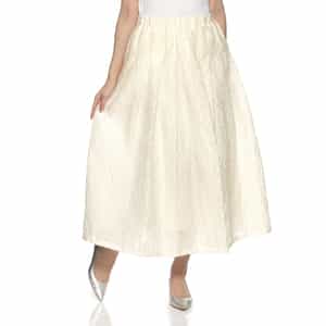 ウォッシャブル ジャカード素材 シャイニータックフレア スカート